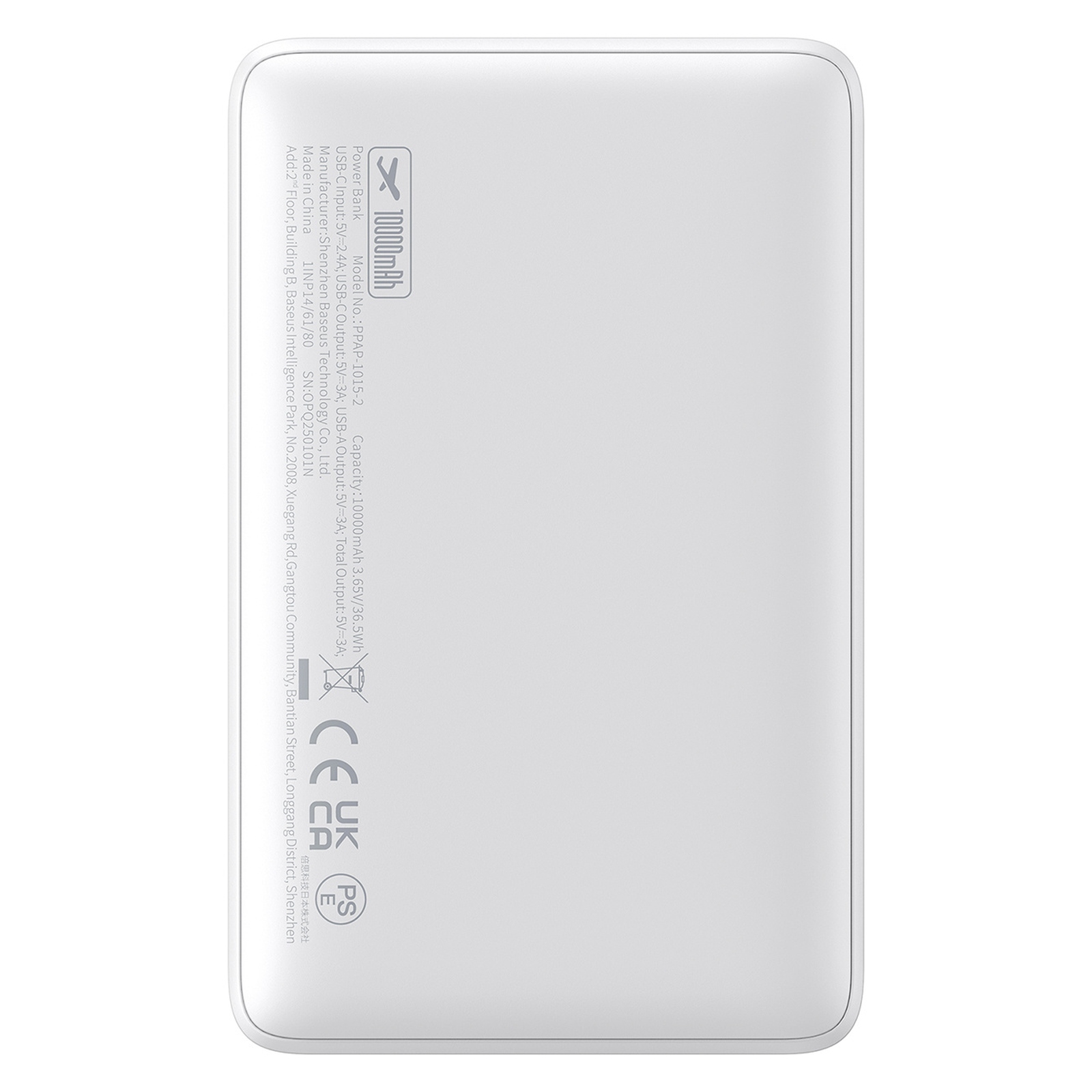 Powerbank 10000mAh 15W EnerFill FP11 z kablem USB-C 30cm - biały (6)