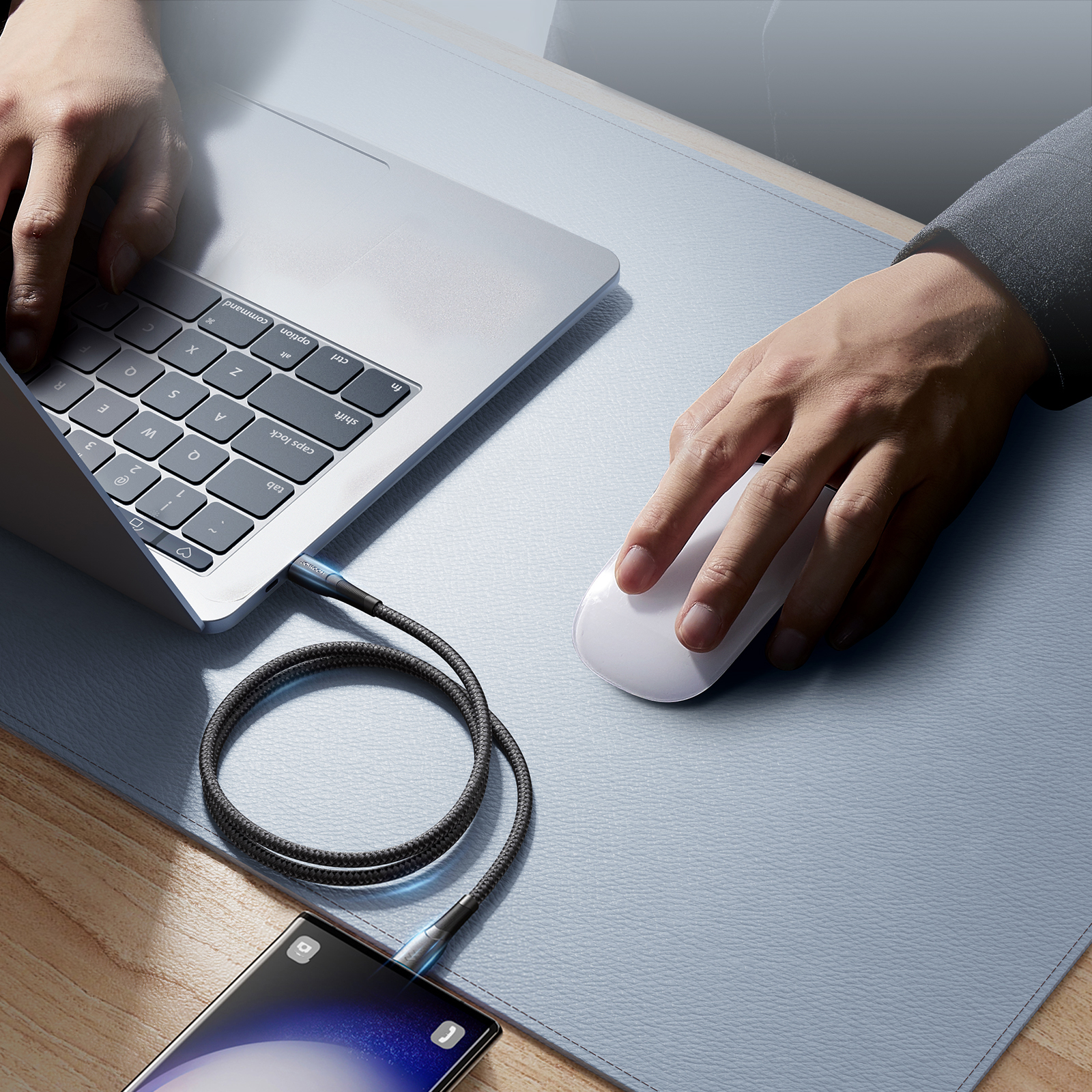 Kabel przewód Starry Series USB-A - USB-C 3A 1m czarny (9)