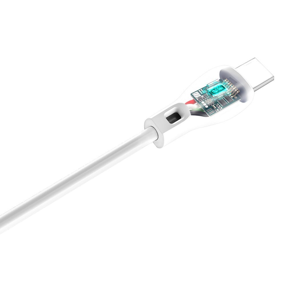 Przewód kabel USB - USB-C 2.1A 1m biały (5)