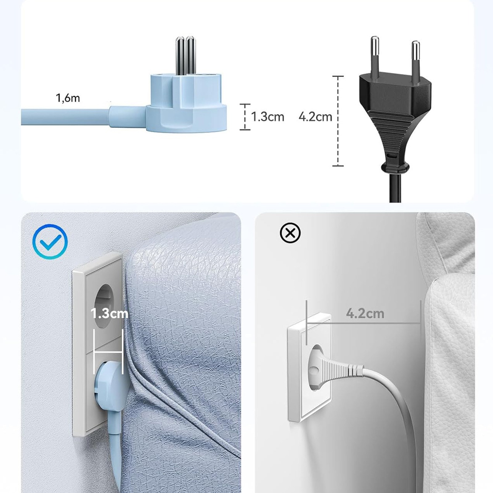 Listwa zasilająca 6w1 AC USB-A USB-C 25W - niebieska (7)