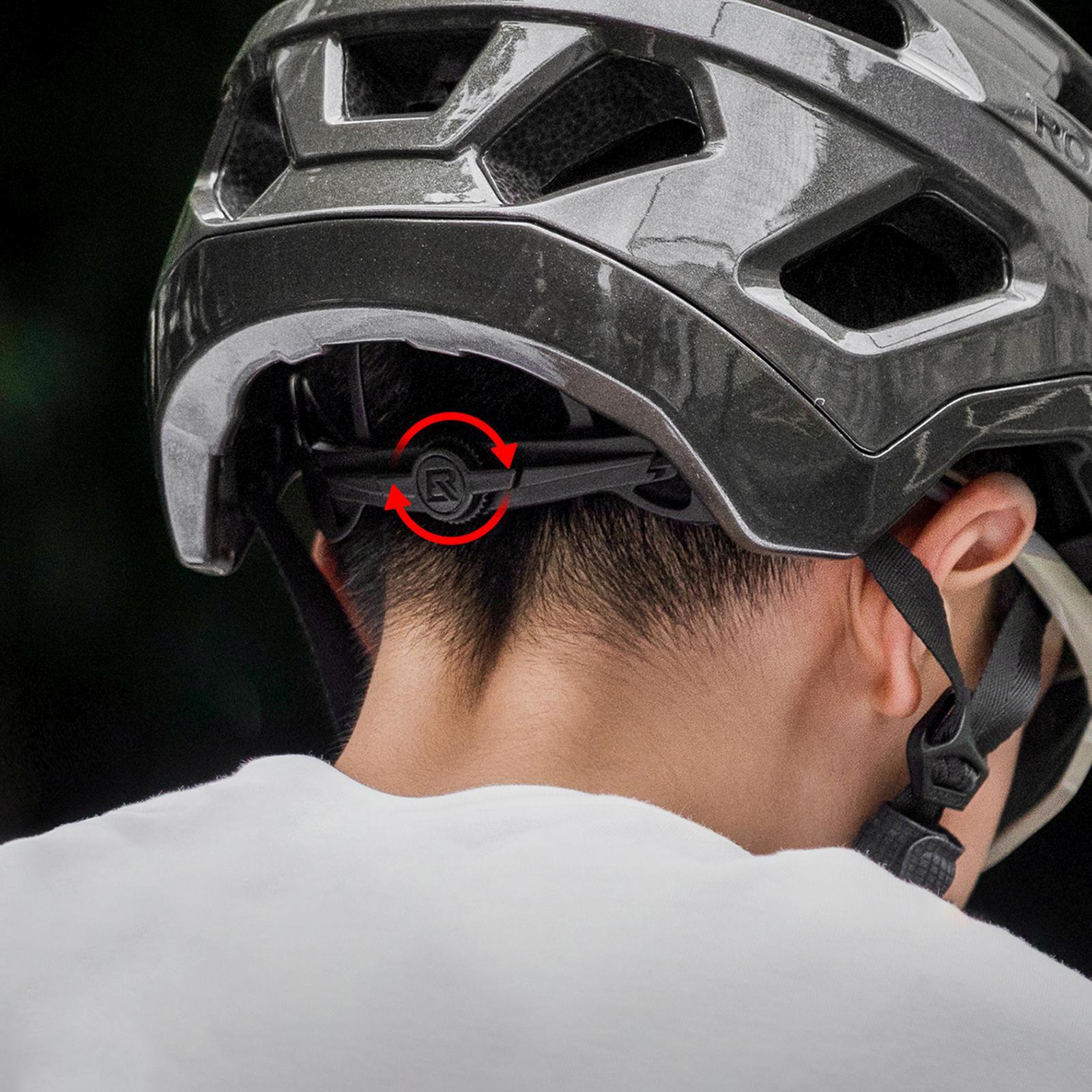 Kask rowerowy młodzieżowy LK-67 z odpinanym daszkiem 54–58 cm - szary (3)