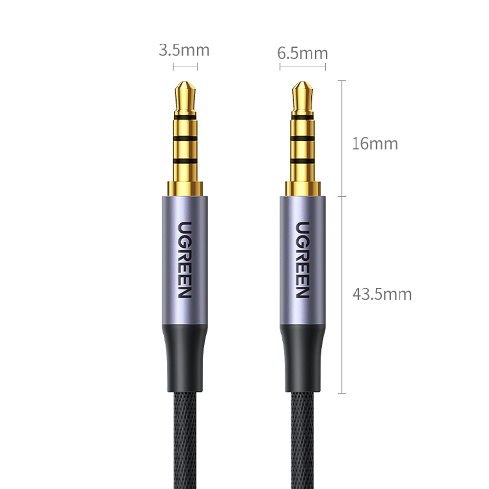 Kabel przewód audio AUX mini jack 3.5mm męski 3m czarny (9)
