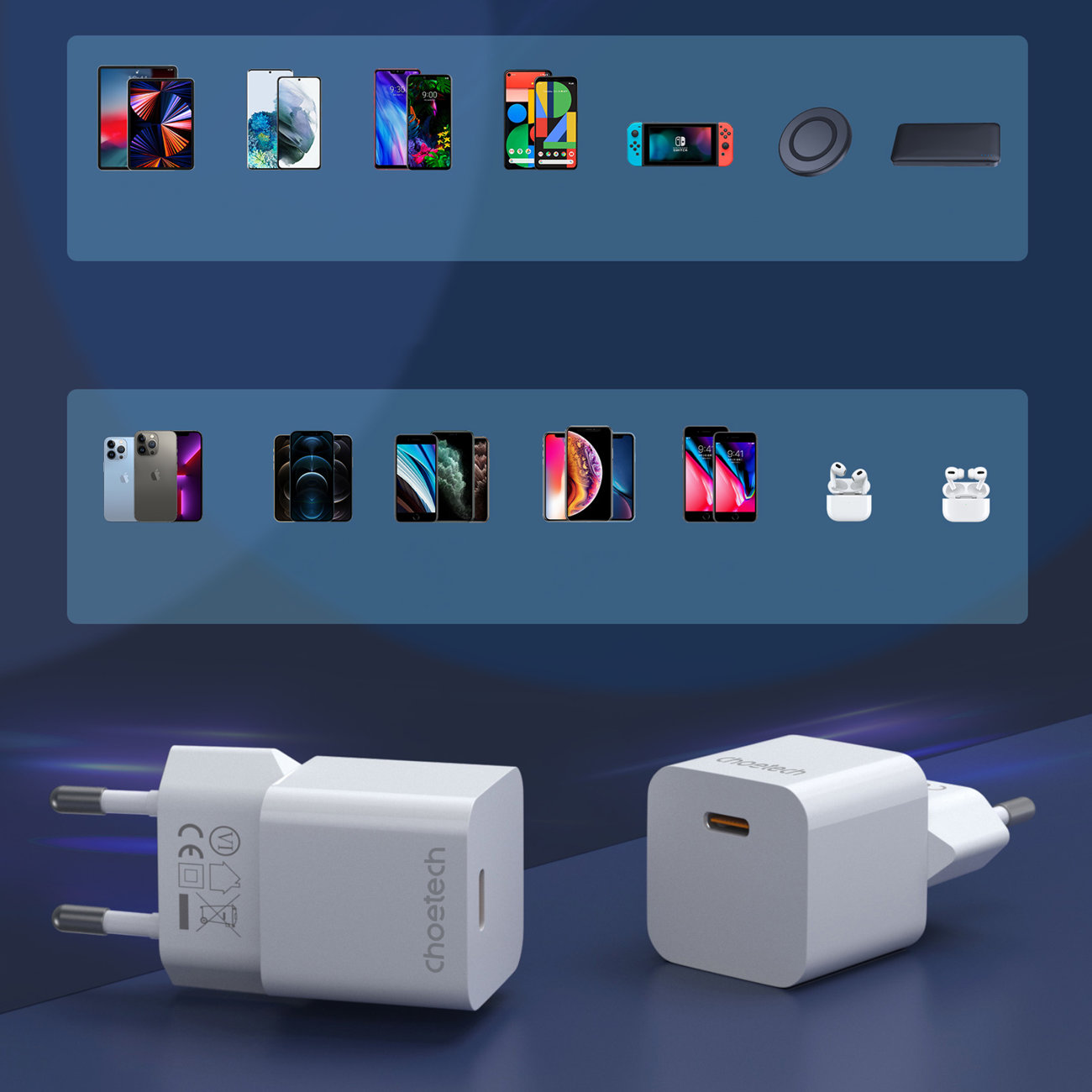 Ładowarka sieciowa 20W USB Typ C biały (5)