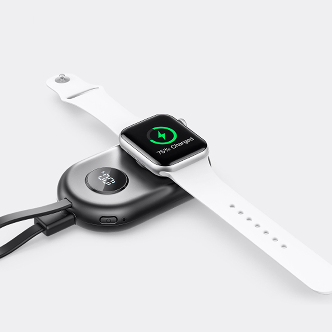 Powerbank do smartwatchy 5000mAh USB-C Lightning - czarny (4)