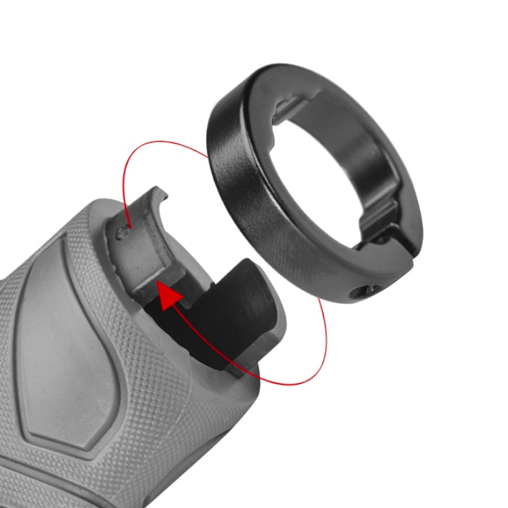 Gripy chwyty rowerowe ergonomiczne śr. 22mm szare (5)