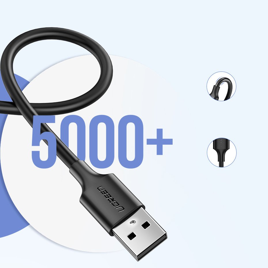 Kabel przewód USB - micro USB 2.4A 480Mbps 1.5m czarny (8)