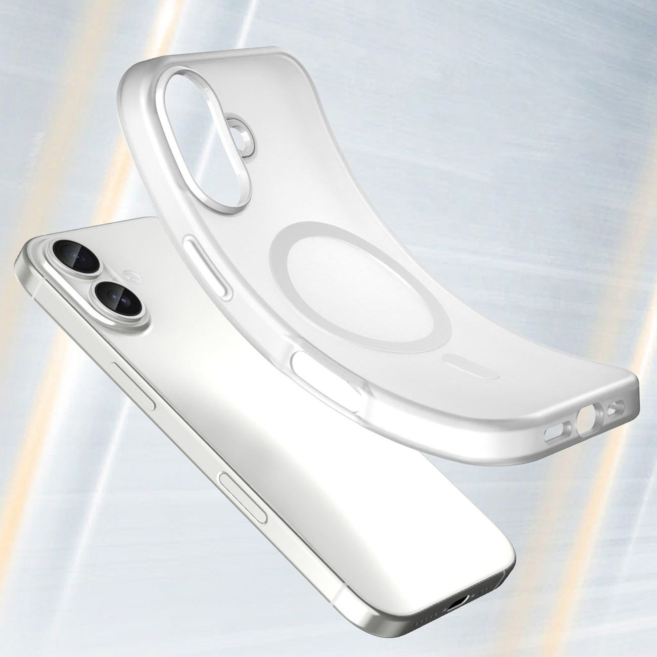 Etui case na iPhone 17 Magnetic Abrasive MagSafe - matowe białe (3)
