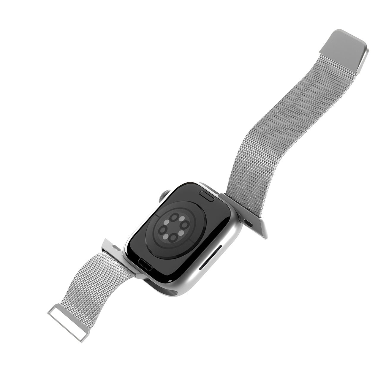 Pasek ze stali nierdzewnej do zegarka Apple Watch 42 44 45 49 mm Milanese - srebrny (5)
