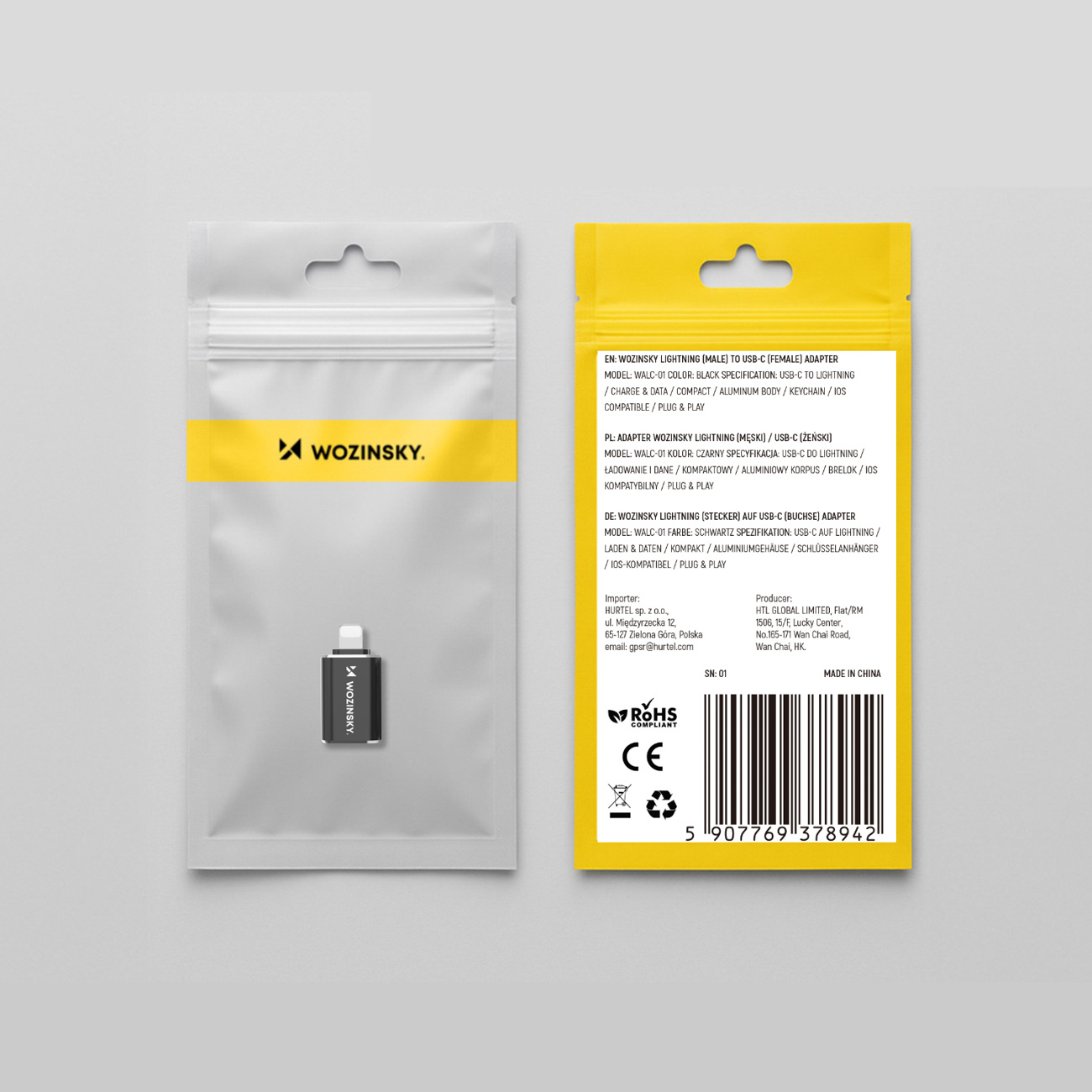 Adapter przejściówka iPhone Lightning - USB-C - czarny (11)