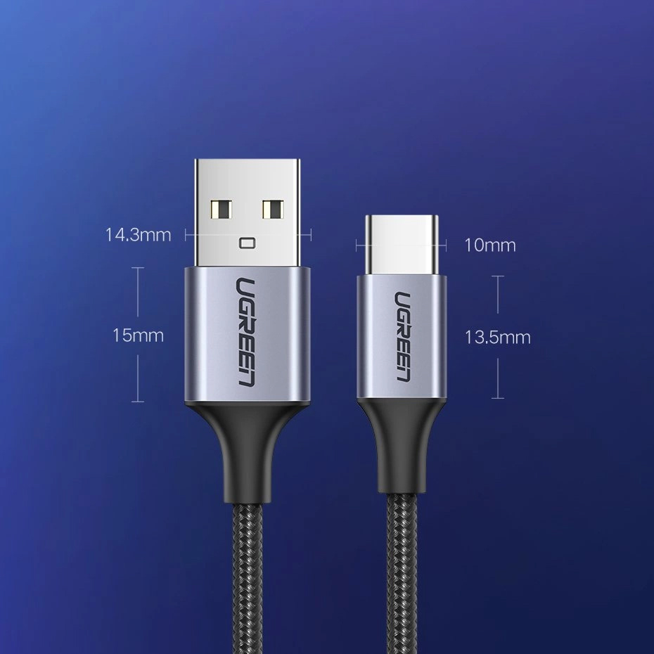 Kabel przewód USB-A - USB-C QC 3.0 3A 1.5m - szary (8)