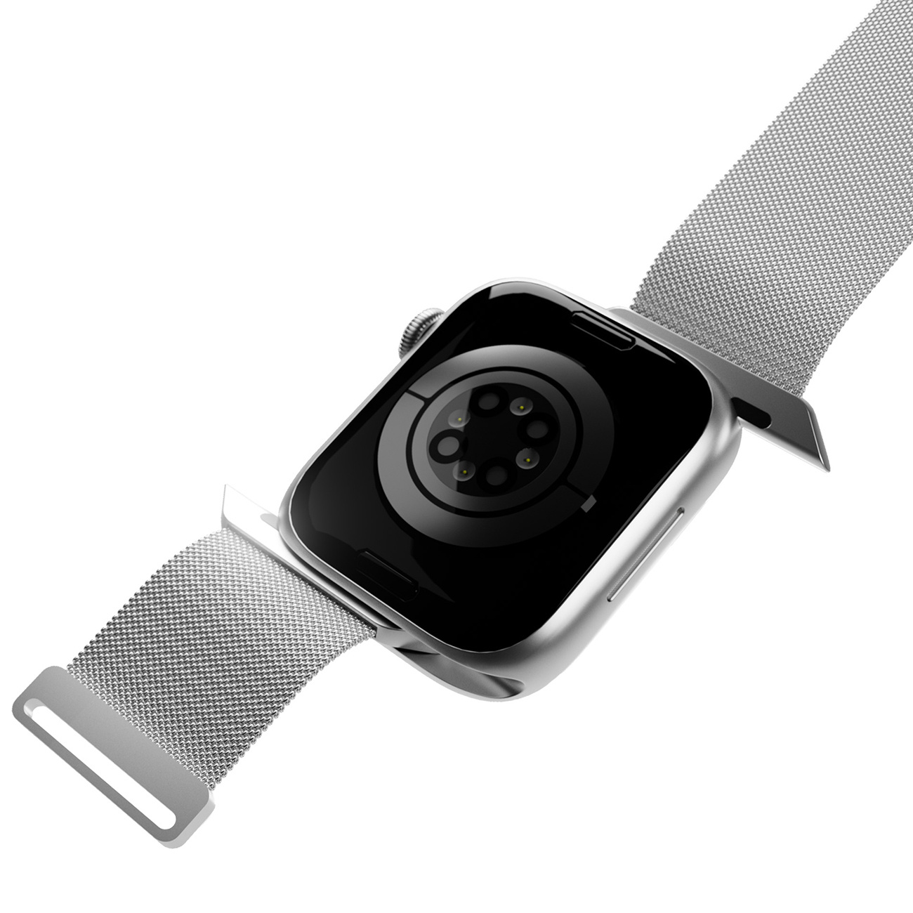 Pasek ze stali nierdzewnej do zegarka Apple Watch 42 44 45 49 mm Milanese - srebrny (6)