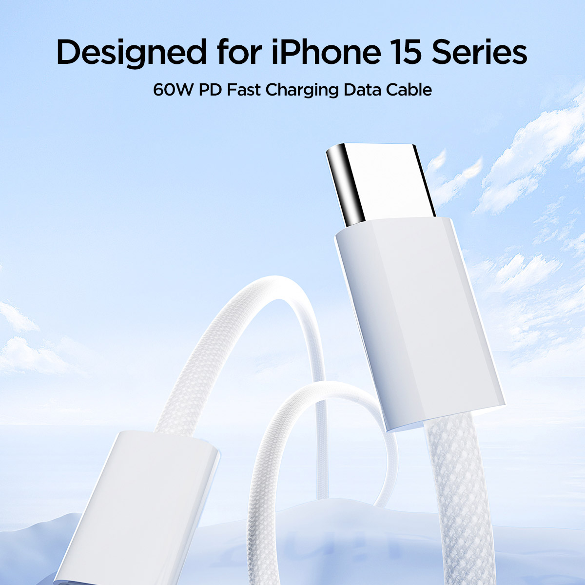 Kabel przewód Ben Series USB-C 60W 1 m - biały (3)