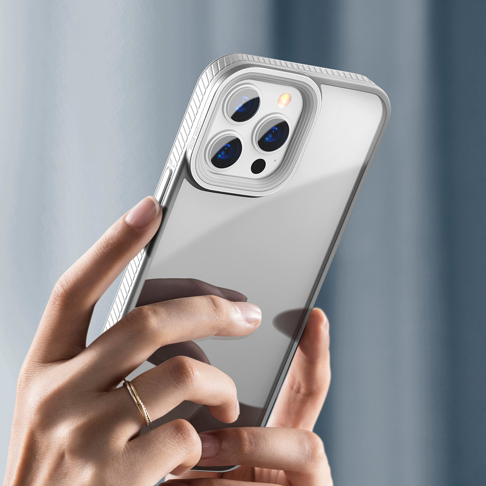 Pancerne odporne etui do iPhone 13 Pro z żelową ramką szary (11)