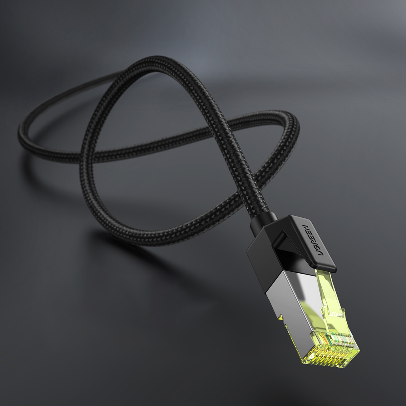 Kabel przewód patchcord Ethernet RJ45 Cat 7 10 Gbps 3m - czarny (6)