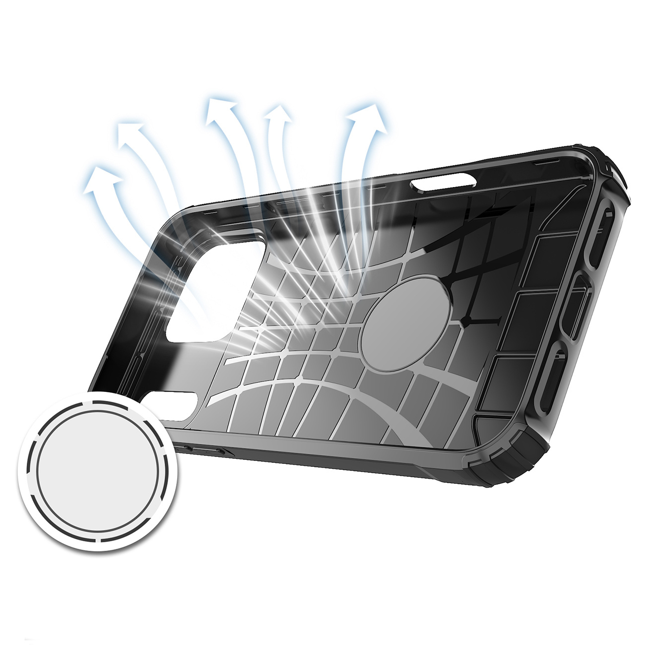 Etui pancerne na iPhone 17 Pro Max Hybrid Armor - czarne (6)