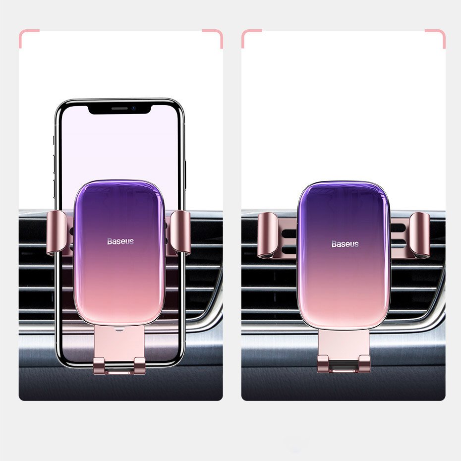 Grawitacyjny uchwyt samochodowy na kratkę wentylacyjną nawiew Glaze czarny (10)