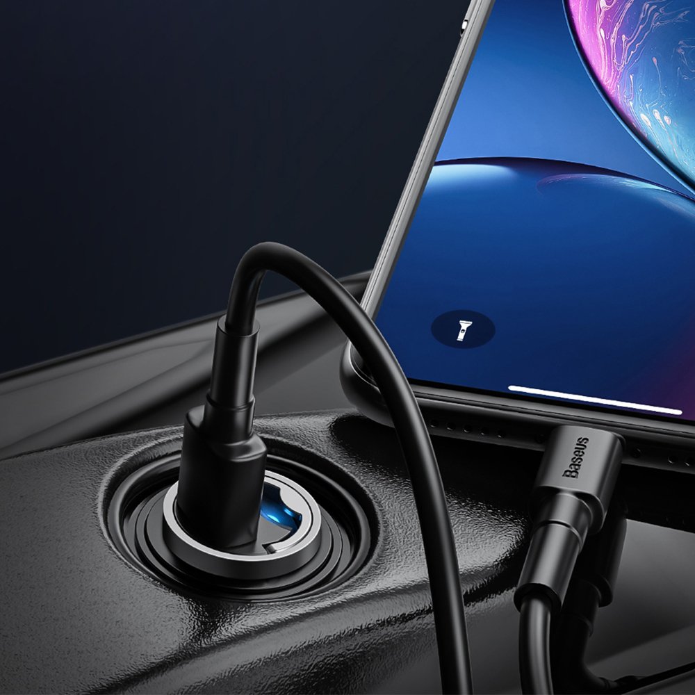 Mini ładowarka samochodowa inteligentna Tiny Star USB 30W Quick Charge szary (8)