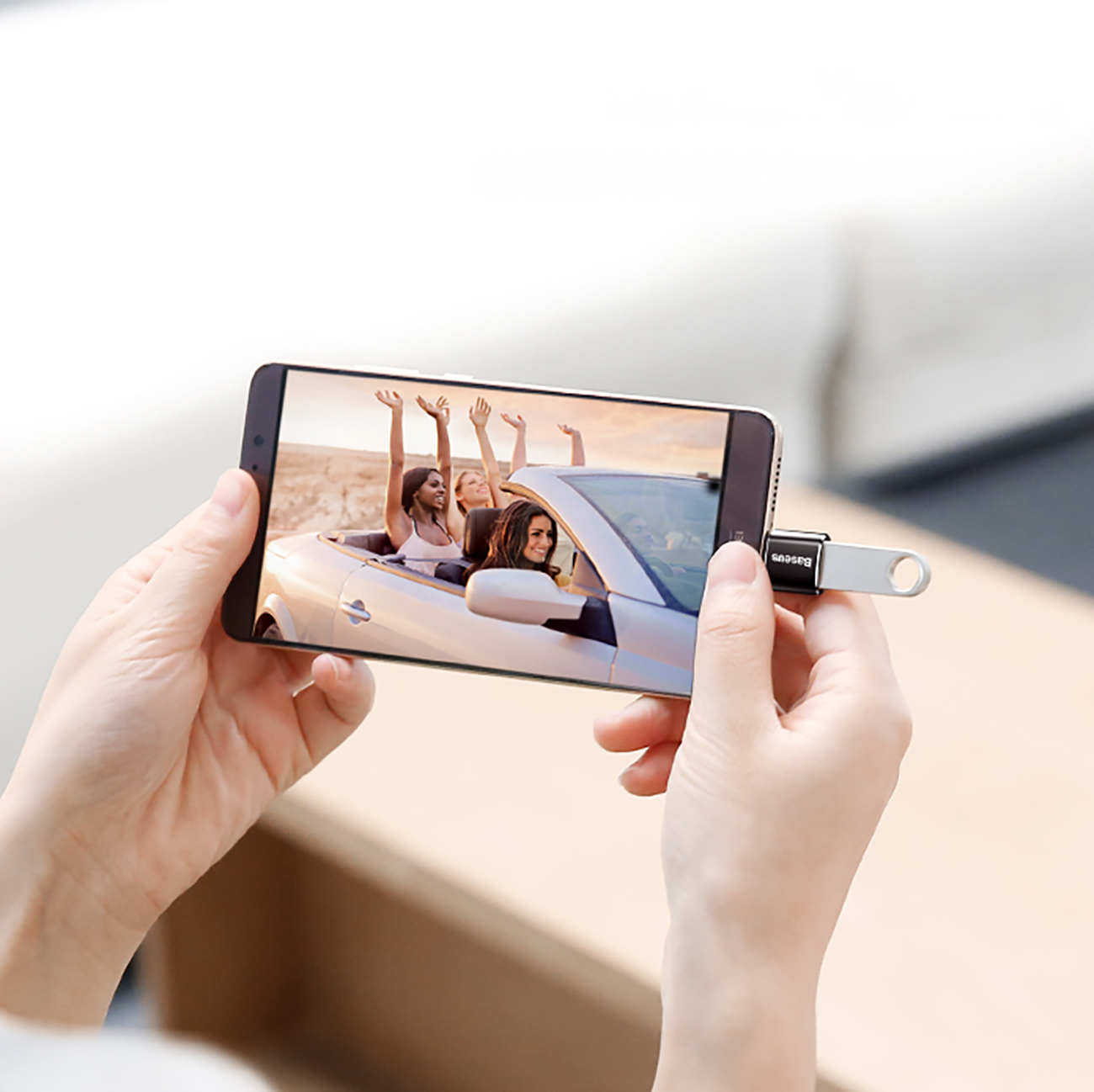 Adapter Mini przejściówka z micro USB na USB-C - czarny (11)