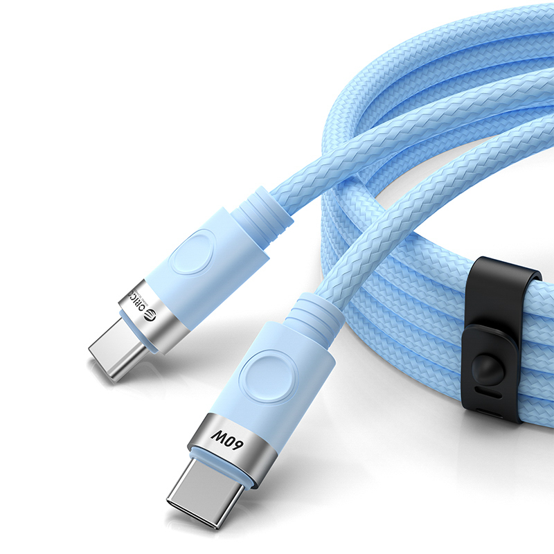 Kabel przewód CDX 60W 3A Power Delivery USB-C 1m - niebieski