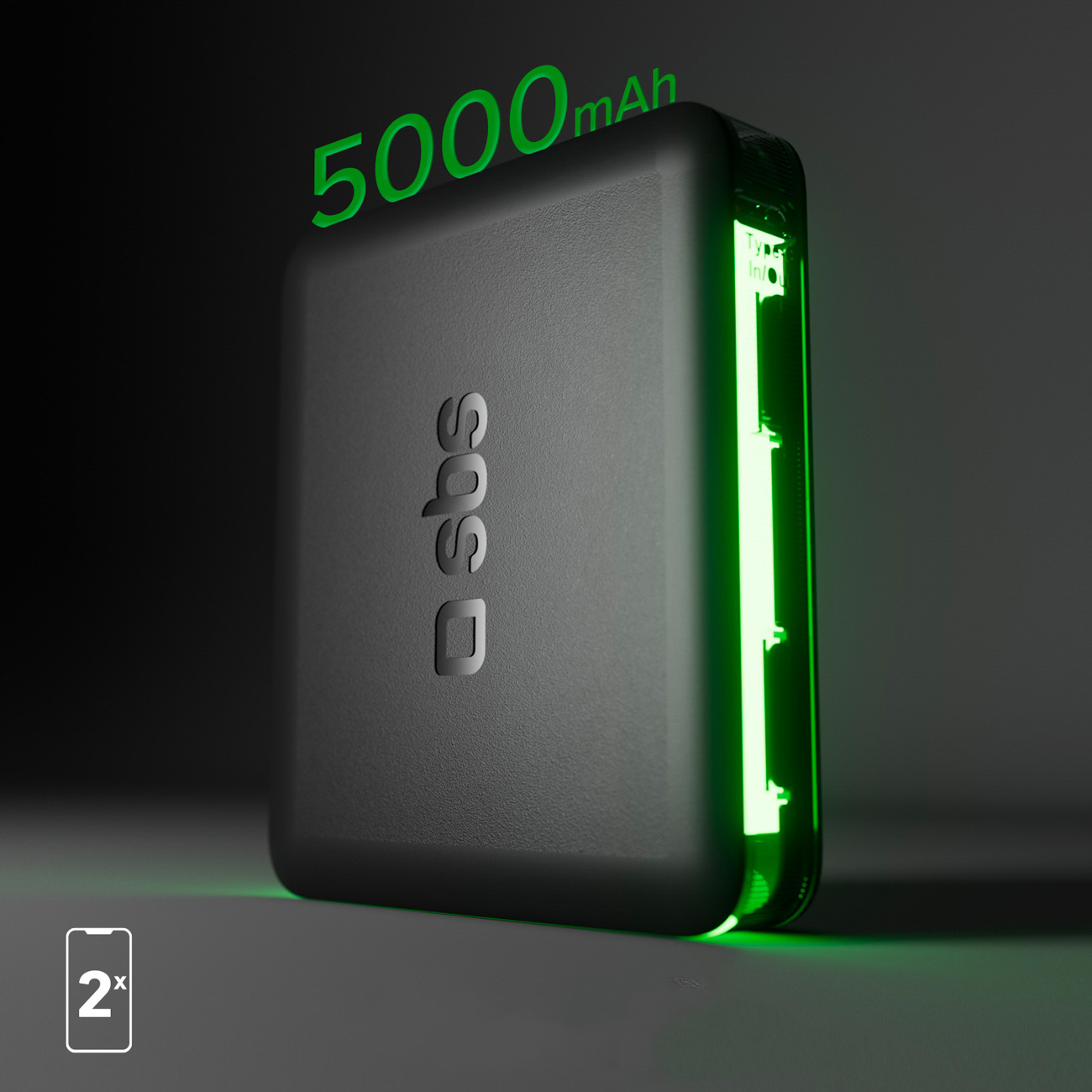 Powerbank 5000 mAh USB-C NanoTube - czarny (8)