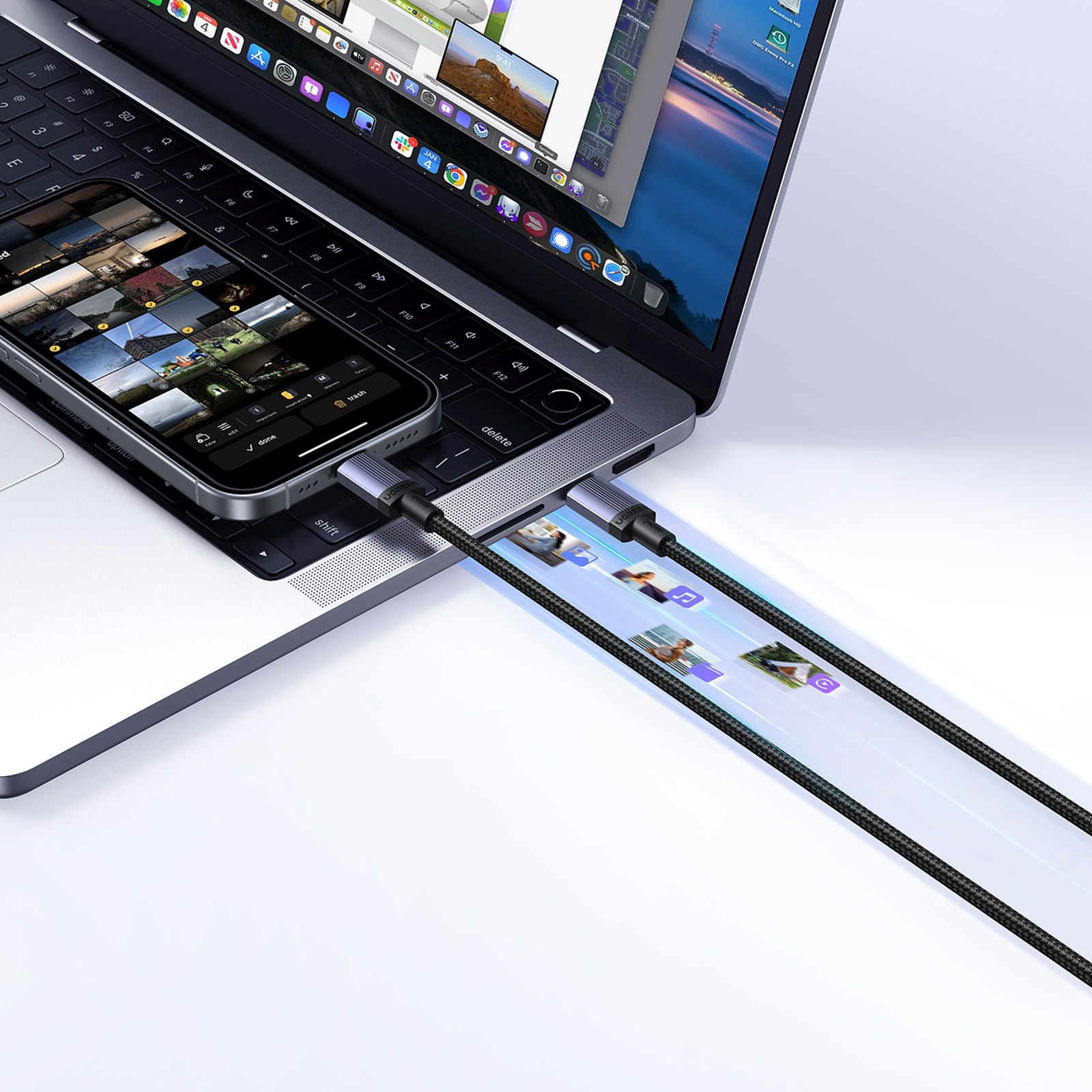Kabel przewód USB-C PD 240W 0.5m - czarny (4)