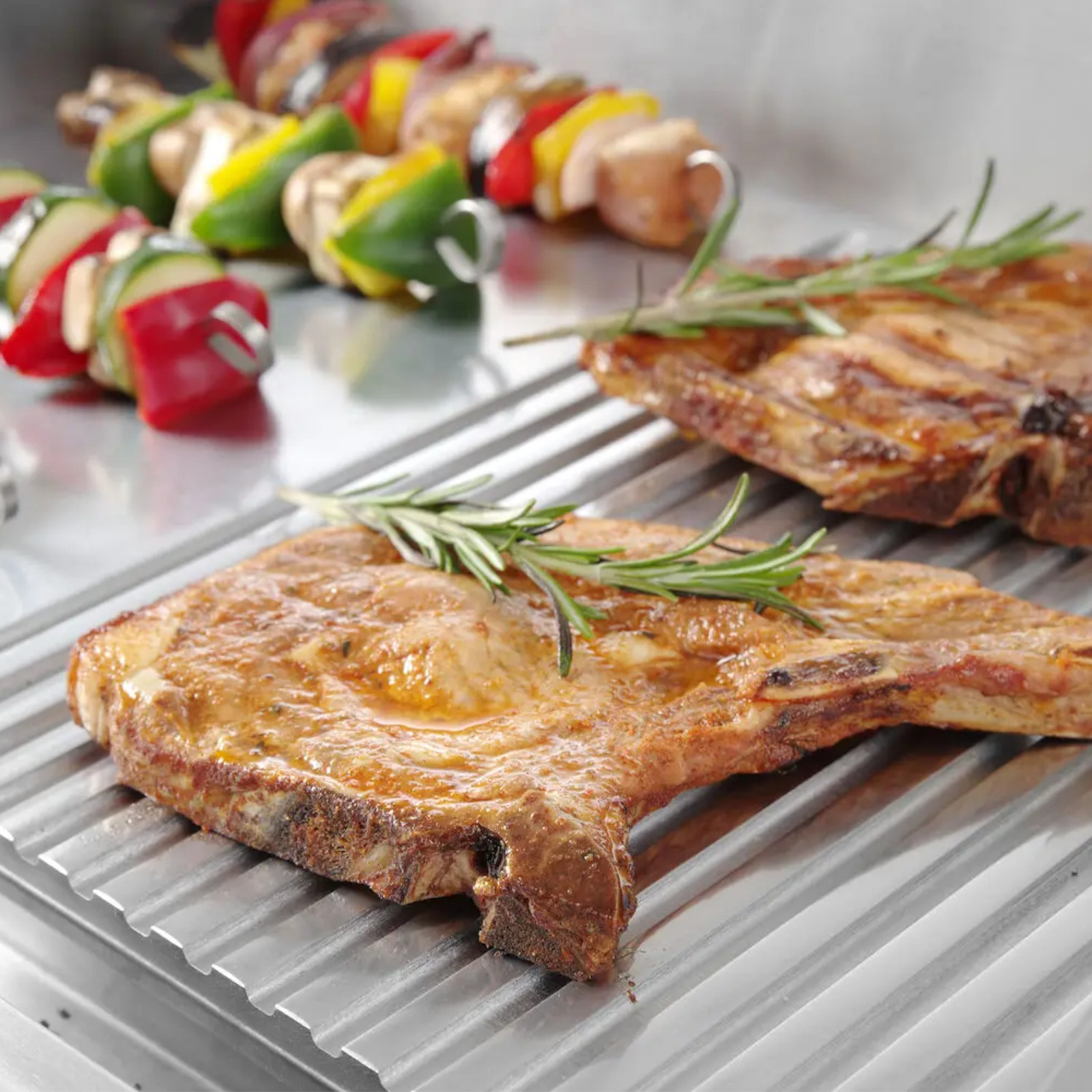 Płyta grzewcza grillowa Profi Line gładka-ryflowana do pracy ciągłej 2400W - Hendi 203156 (5)