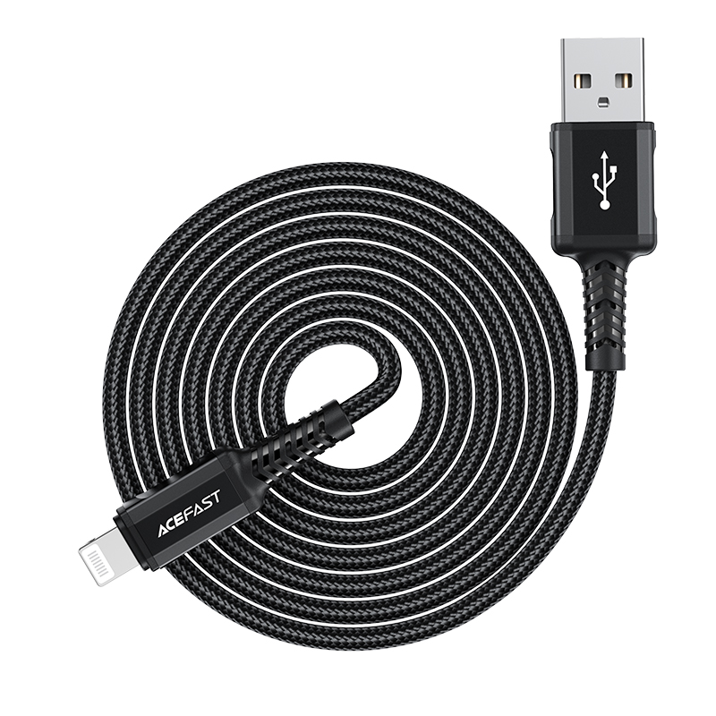 Kabel przewód MFI do iPhone USB - Lightning 2.4A 1.8m czarny (9)