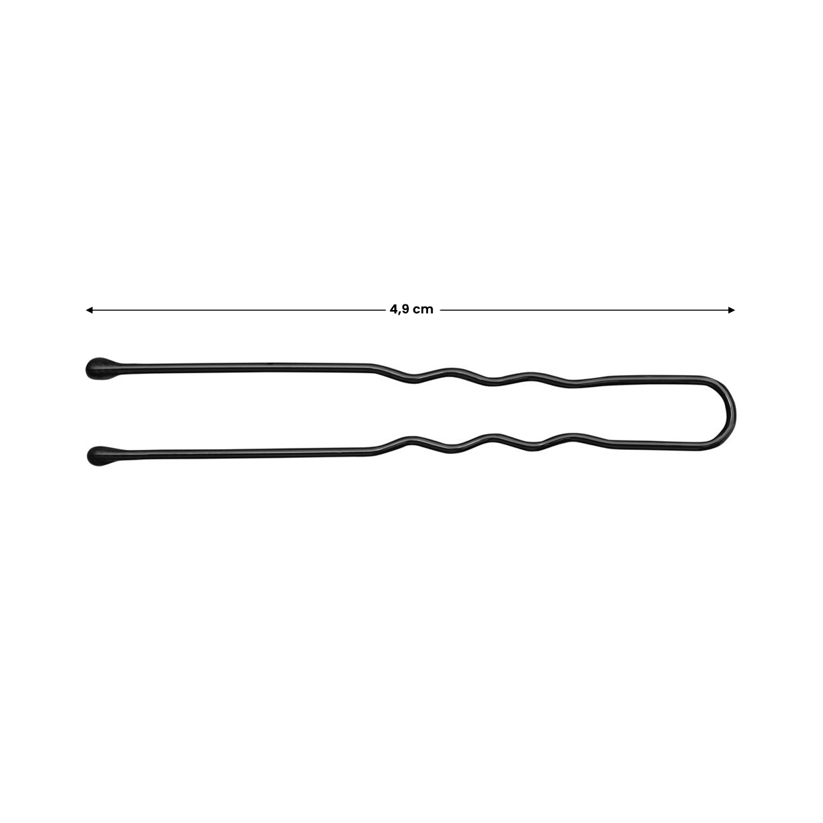 KOKÓWKI FRYZJERSKIE DO WŁOSÓW E-63 150 SZT. 4,9 CM CZARNE (3)