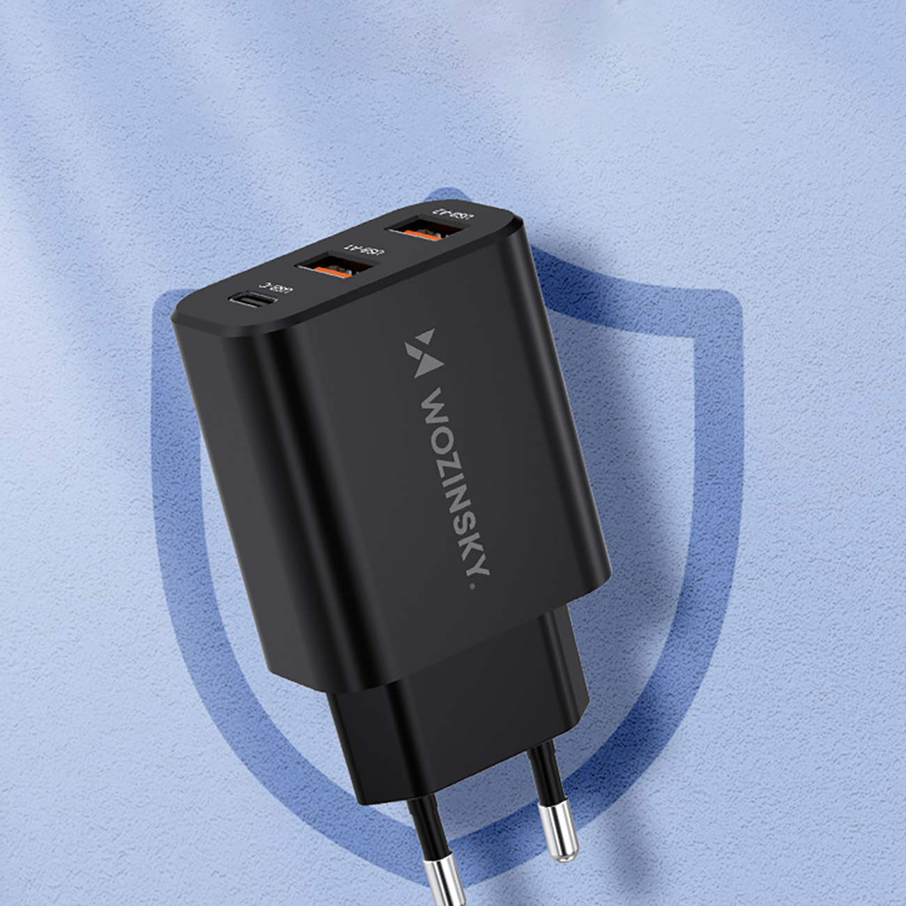 Ładowarka sieciowa 30W USB-C 2x USB-A - czarny (6)