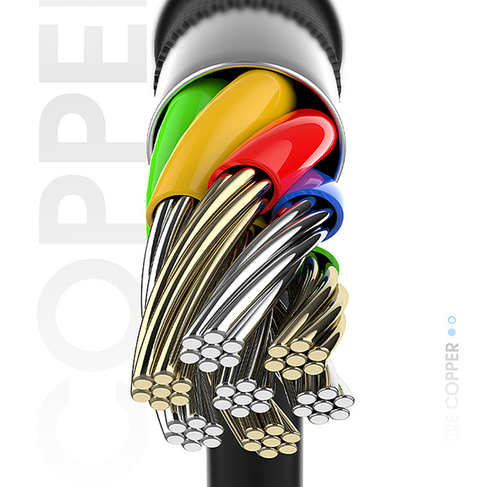 Kabel przewód USB - USB Typ C Super Fast Charge 1 m czarny (5)