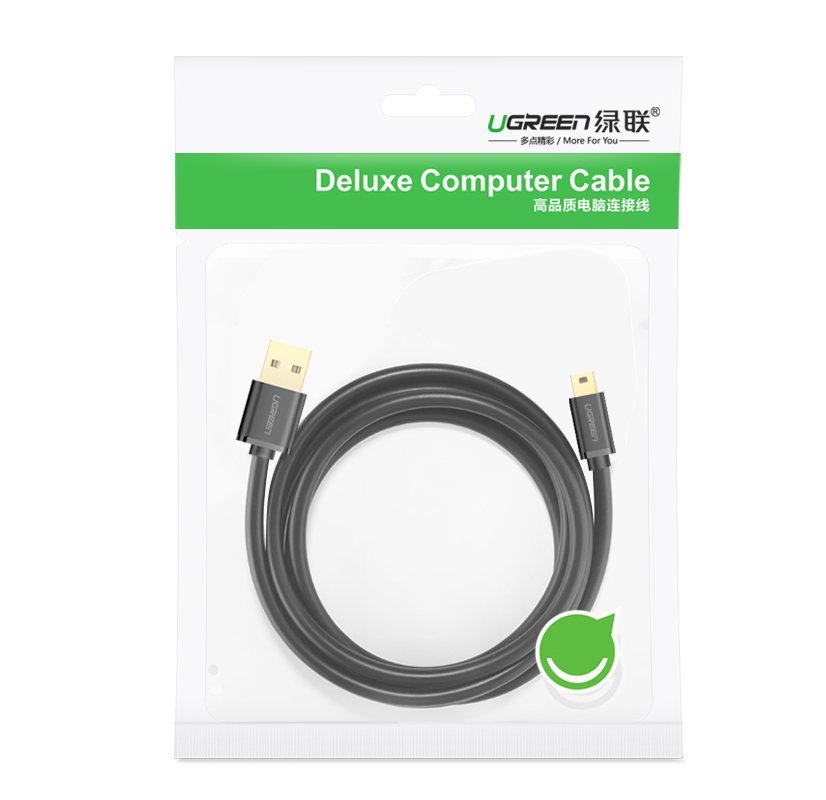 Kabel przewód USB - mini USB 480 Mbps 3m czarny (5)