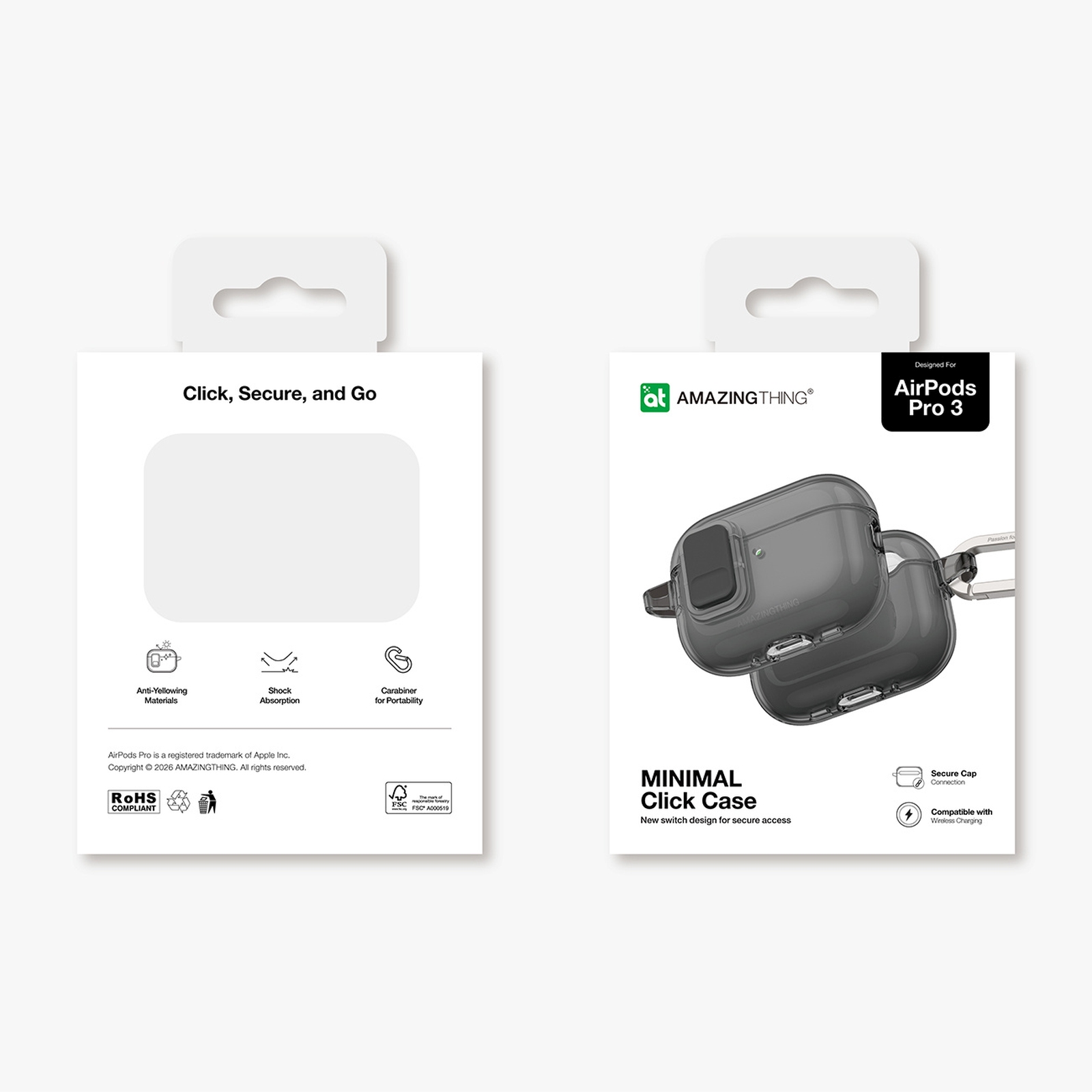 Etui do słuchawek AirPods Pro 3 Minimal Case - czarne (5)