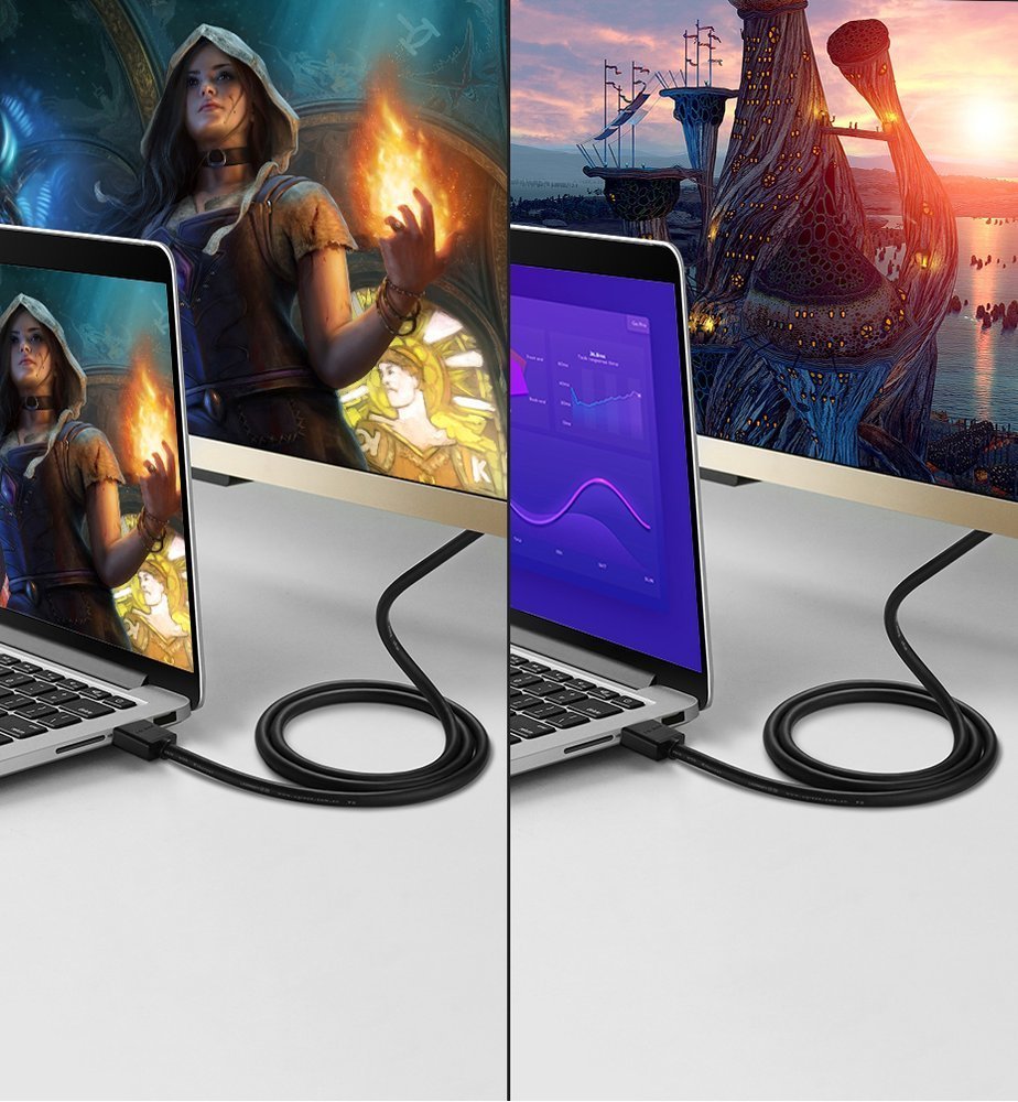 Kabel przewód HDMI 4K 30Hz 3D 10m czarny (10)