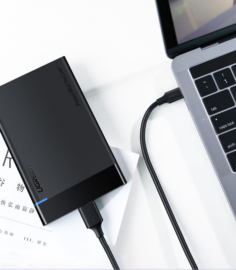 Kabel przewod USB-C - micro USB-B SuperSpeed 3.0 1m czarny (8)