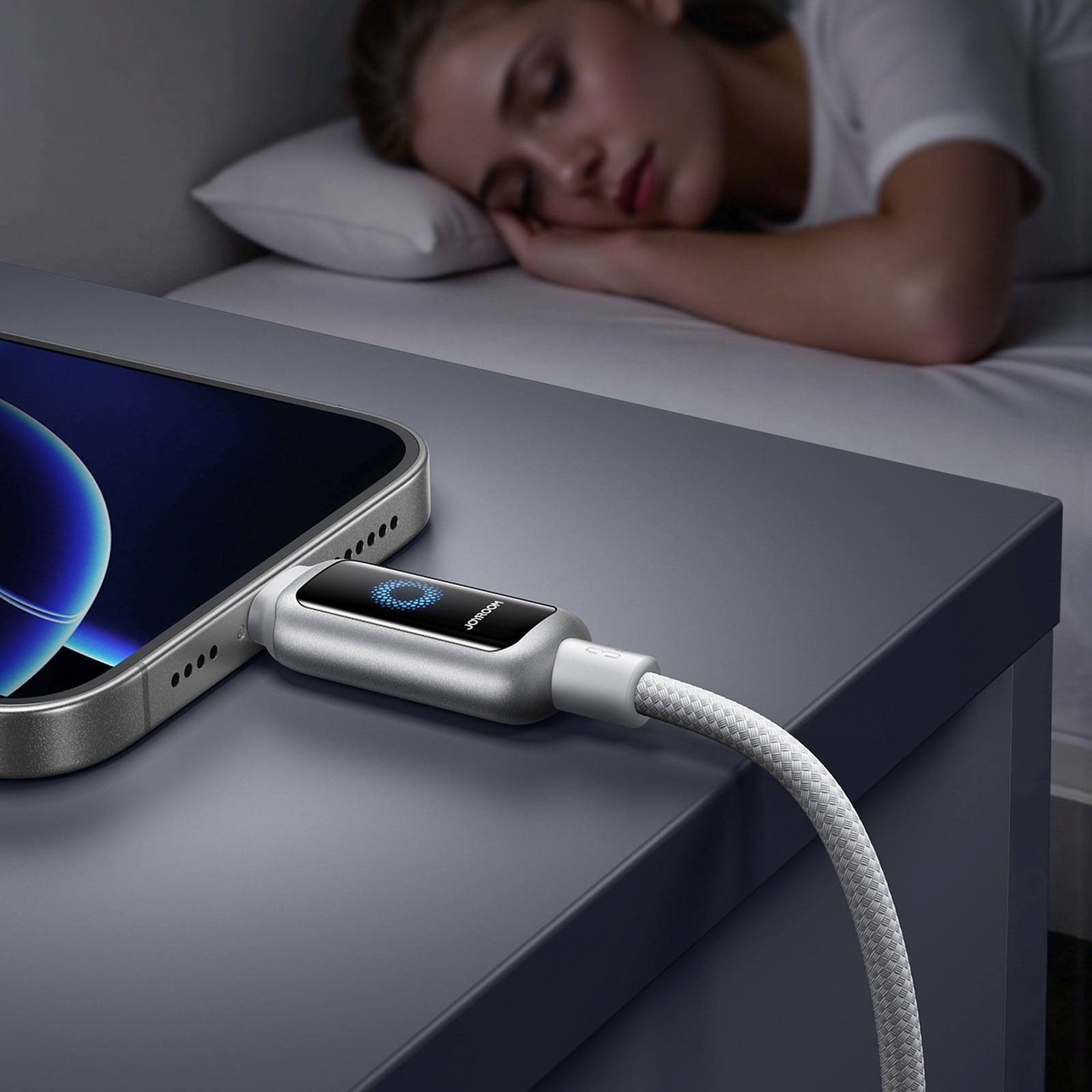 Kabel przewód USB-A - iPhone Lightning 3A 1.2m - biały (9)