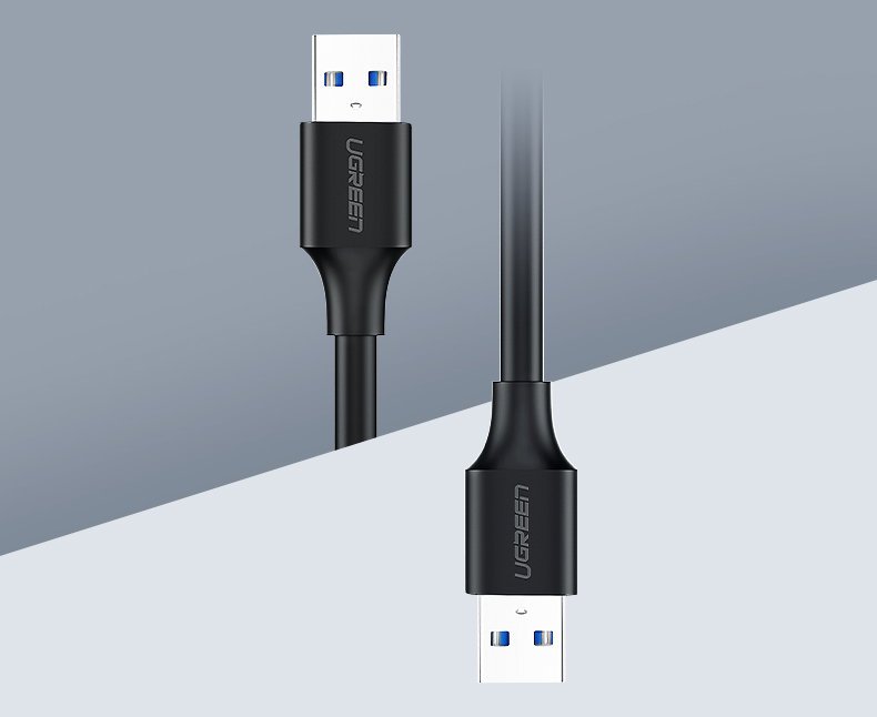 Kabel przewód USB 2.0 męski 0.5m czarny (3)
