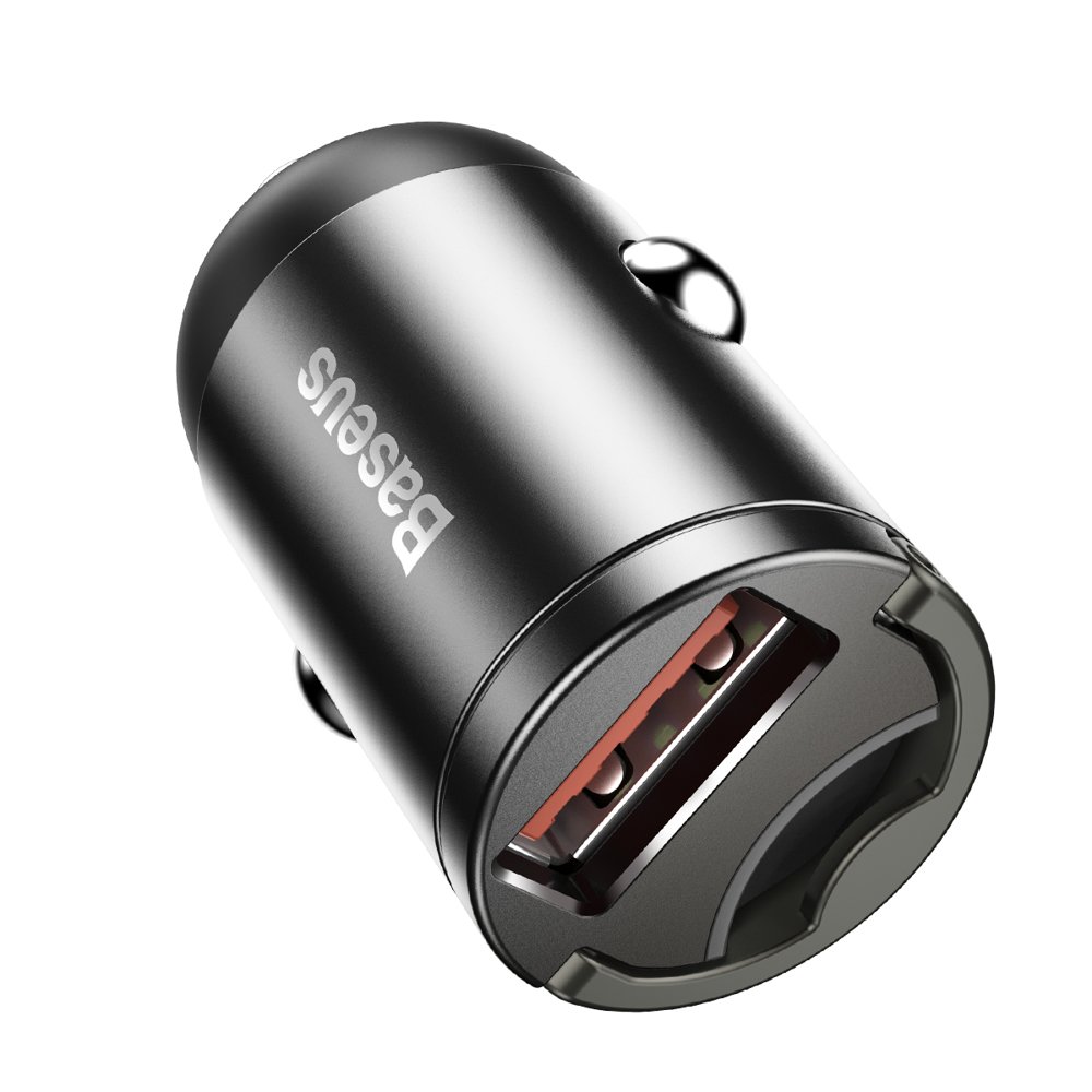 Mini ładowarka samochodowa inteligentna Tiny Star USB 30W Quick Charge szary (6)
