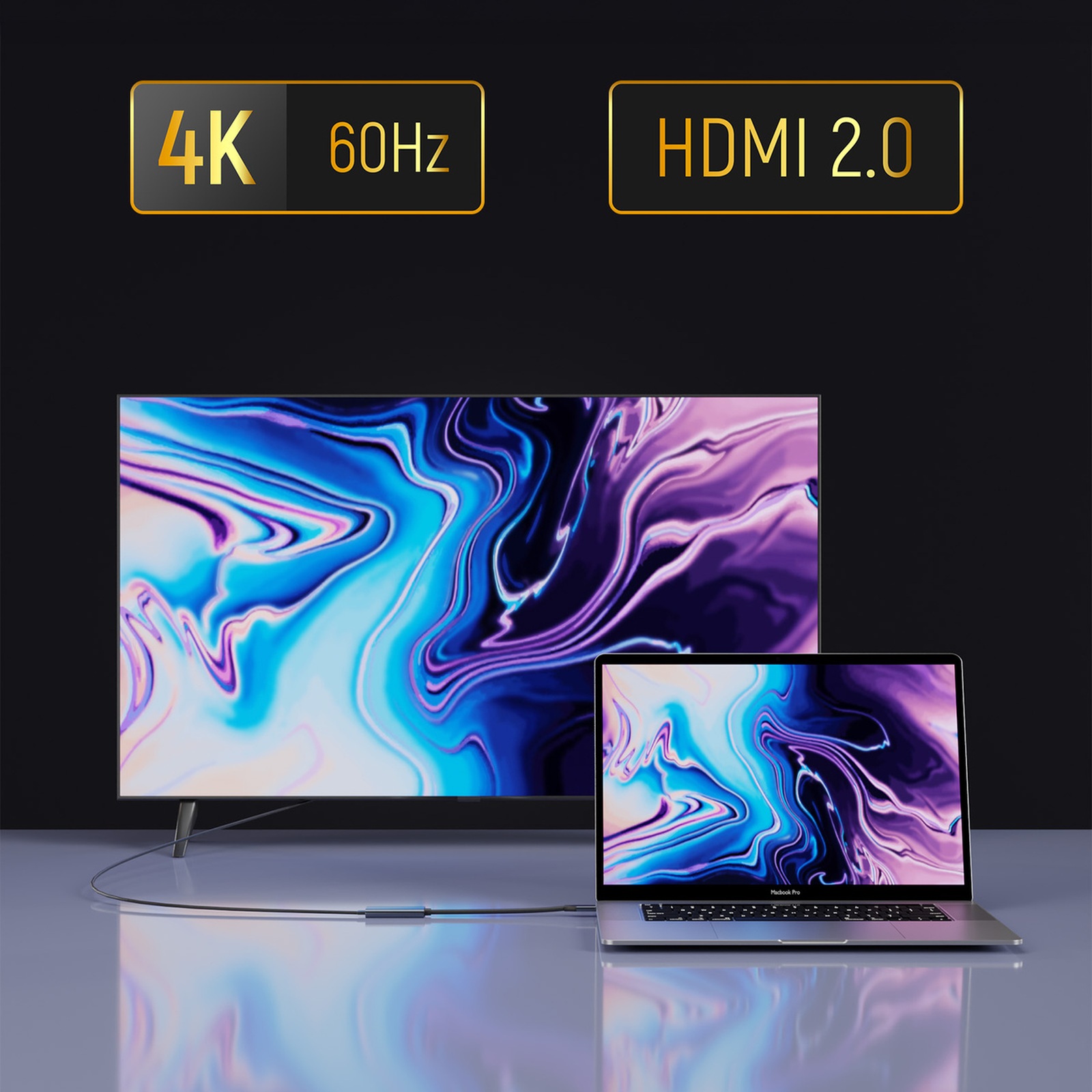 Adapter przejściówka USB-C - HDMI 4K 60Hz - czarny (8)
