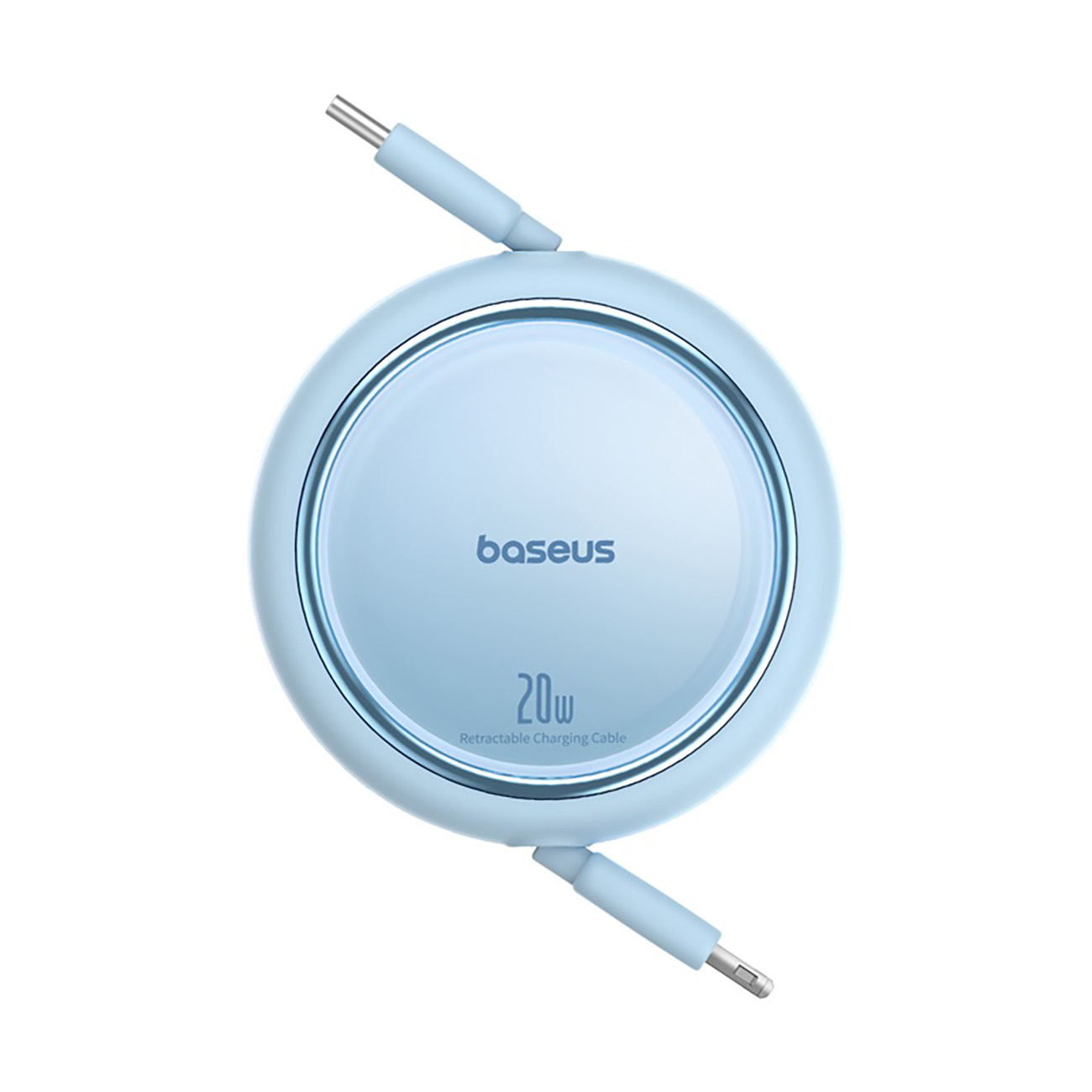 Kabel przewód zwijany Free2Pull USB-C - iPhone Lightning 20W 1m - niebieski