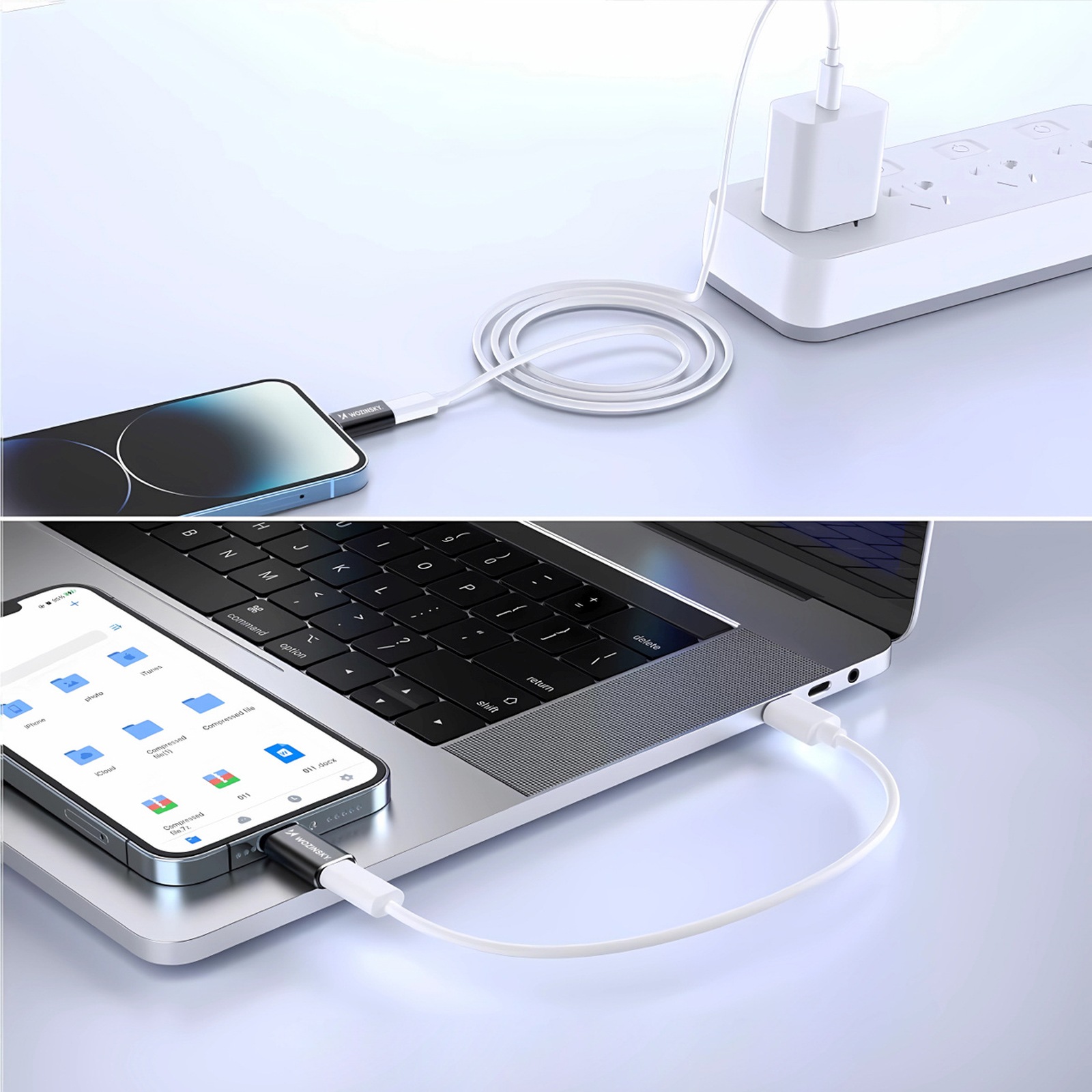 Adapter przejściówka iPhone Lightning - USB-C - czarny (10)