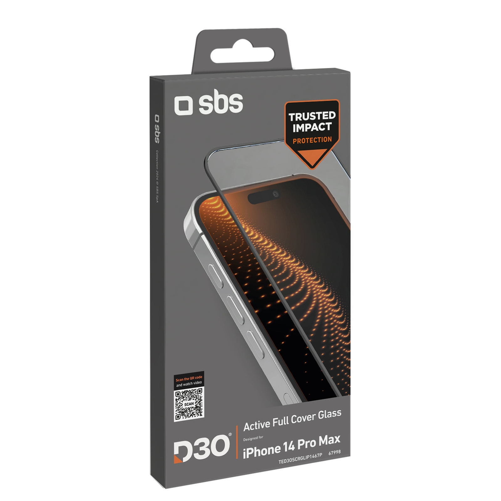 Szkło hartowane z ramką do iPhone 14 Pro Max D3O (4)
