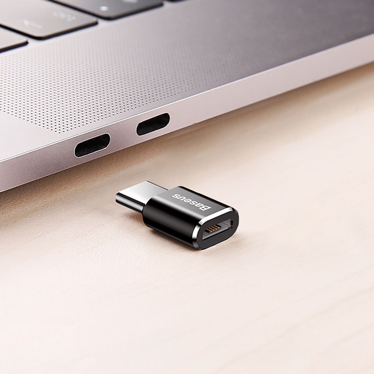 Adapter Mini przejściówka z micro USB na USB-C - czarny (10)