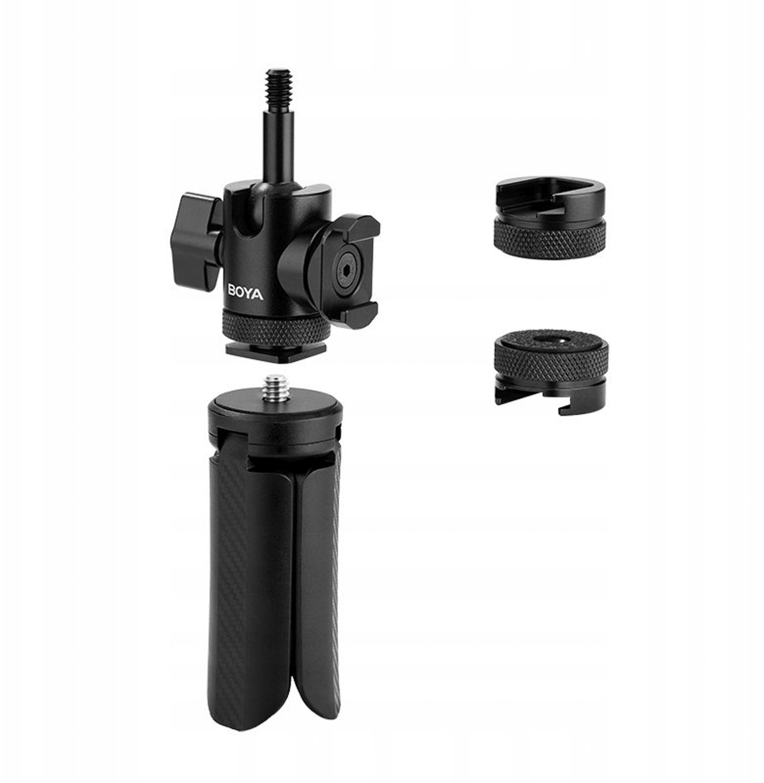 Statyw tripod do mikrofonu i kamery 1/4'' - czarny (4)