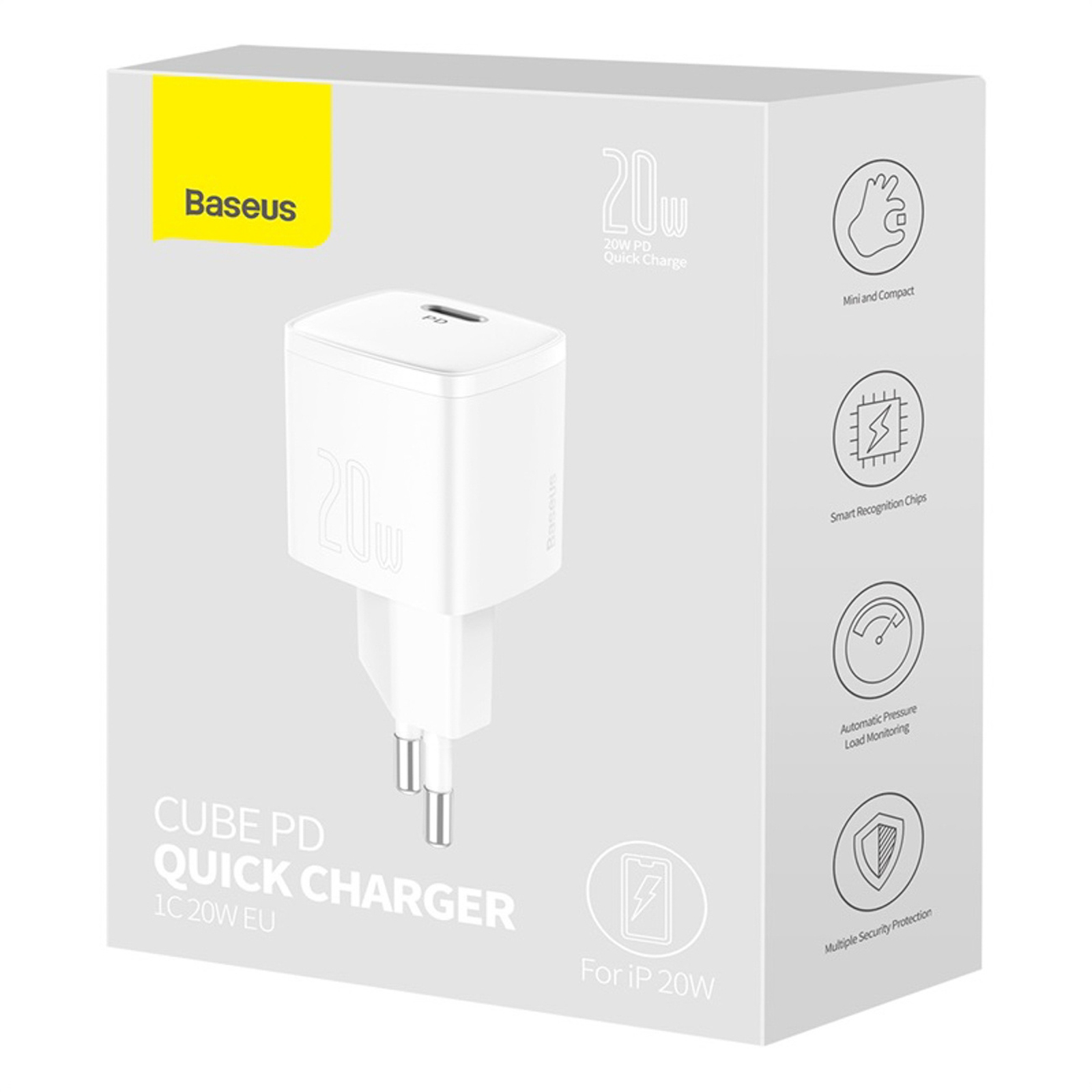 Ładowarka sieciowa USB-C PD Cube 20W - biała (8)