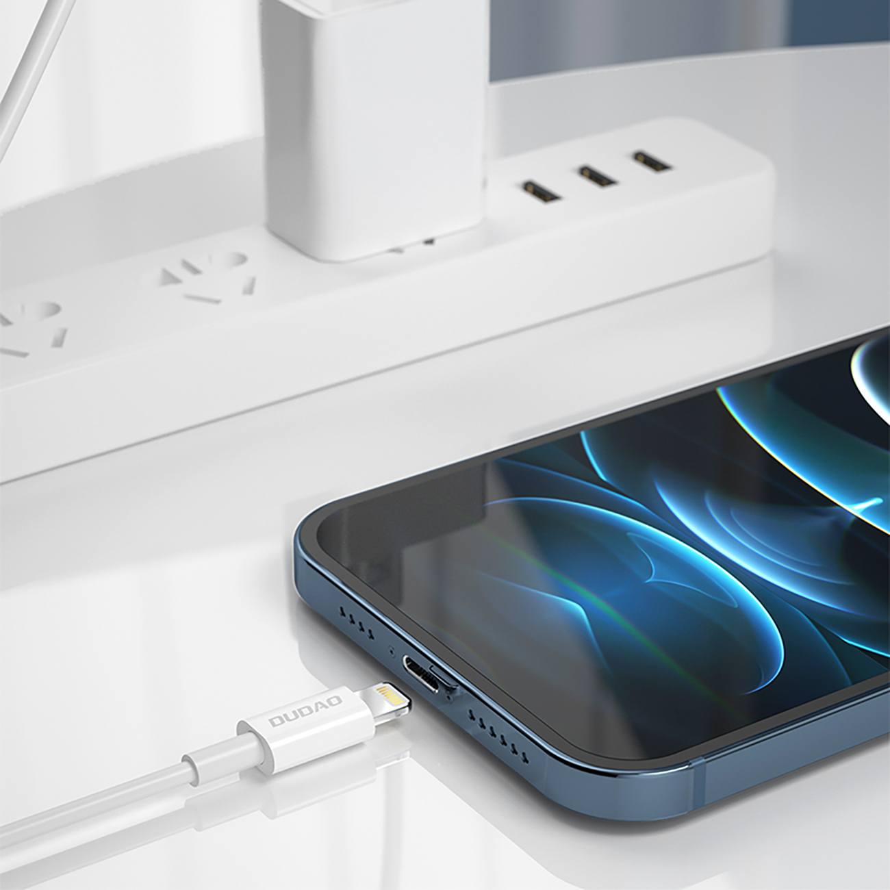 Kabel przewód L6X USB-C - iPhone Lightning PD 20W 1m - biały (5)