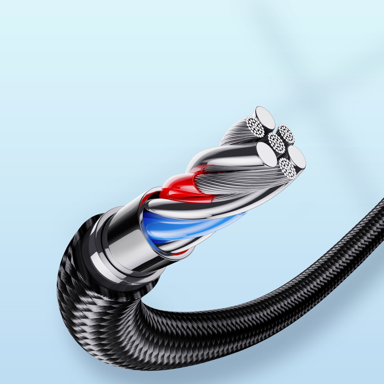 Kabel przewód do iPhone USB-C - Lightning A10 Series 20W 1.2m czarny (11)