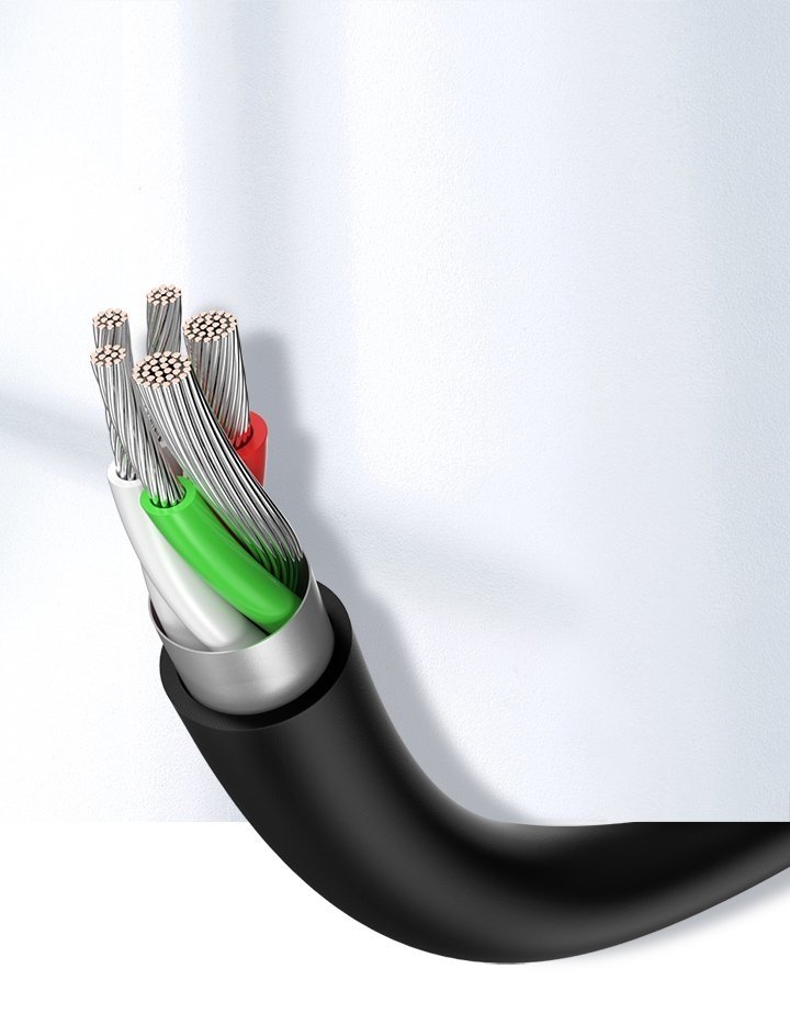 Kabel przewód USB - USB-C 3A 3m czarny (9)