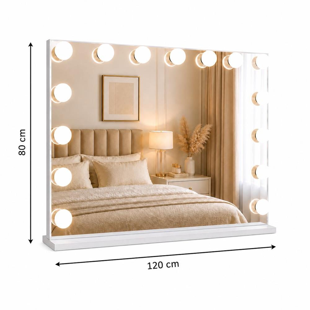 Lustro podświetlane LED HOLLYWOOD 120x80cm (4)