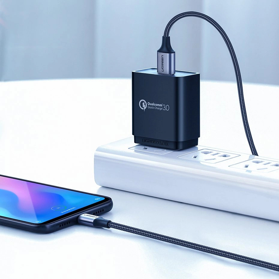 Kabel przewód USB-A - USB-C QC 3.0 3A 1.5m - szary (3)