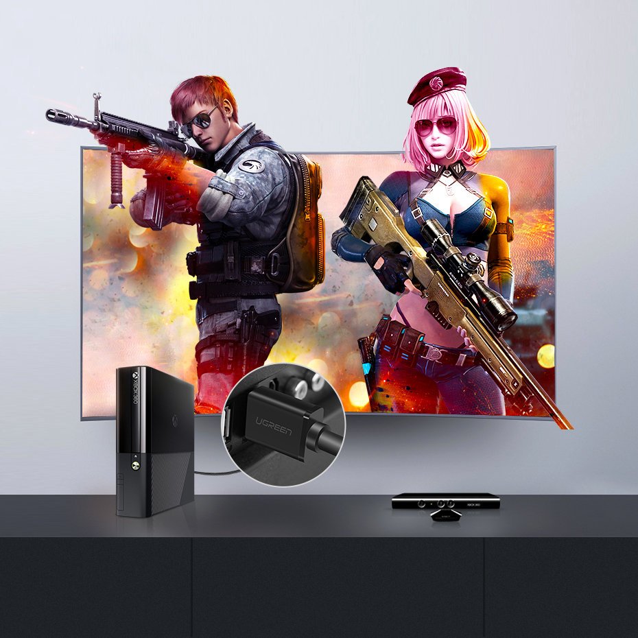 Kabel przewód HDMI 4K 30Hz 3D 10m czarny (9)